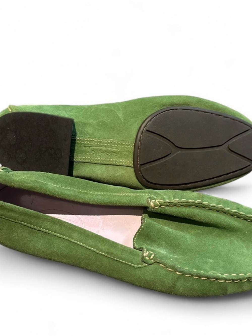 Talbots Green Suede Loafers